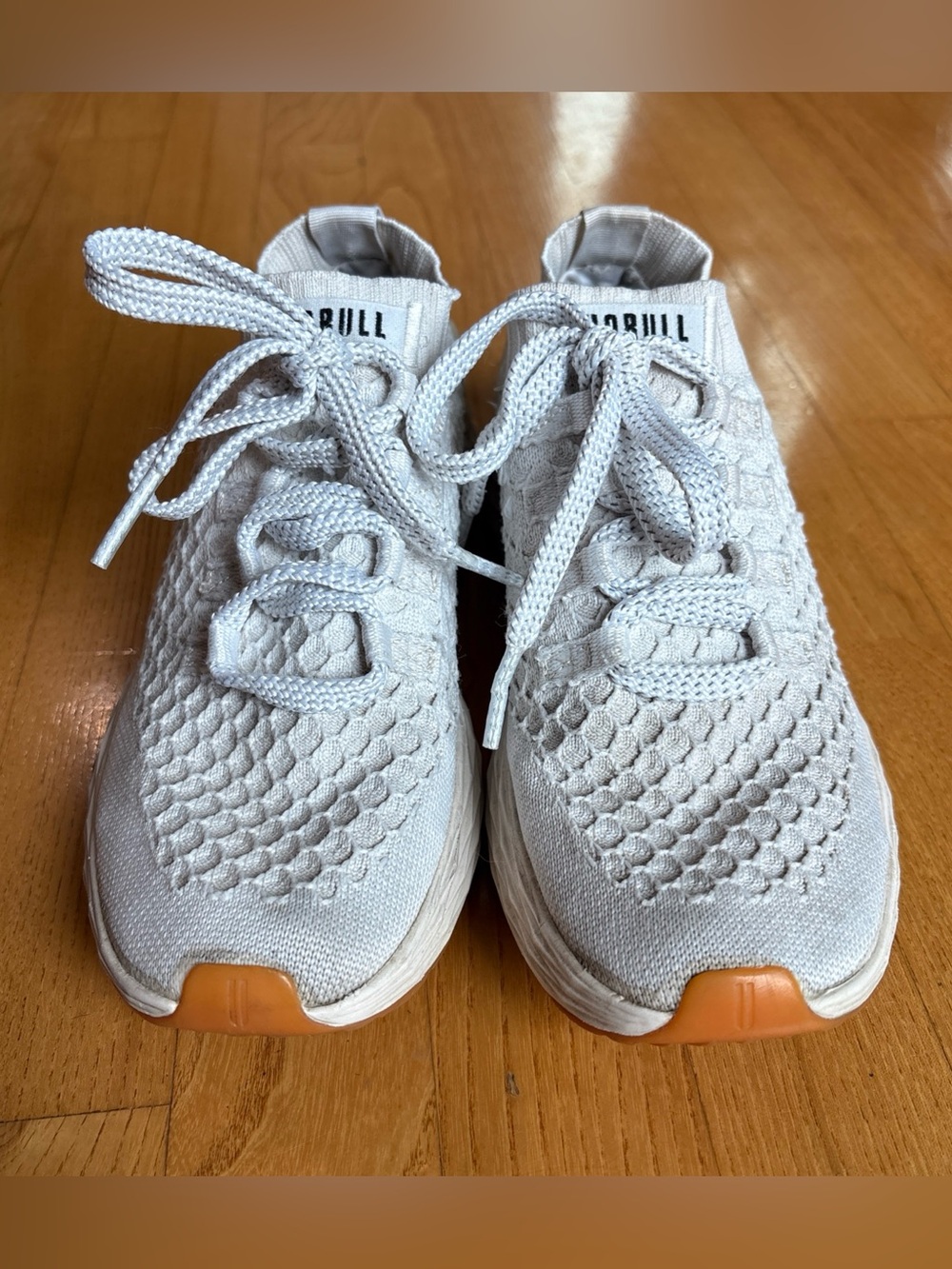 NOBULL Allday Knit sneakers Cream White Shoes Sock Fit US Womens Sz 7.5 / 6 Mens